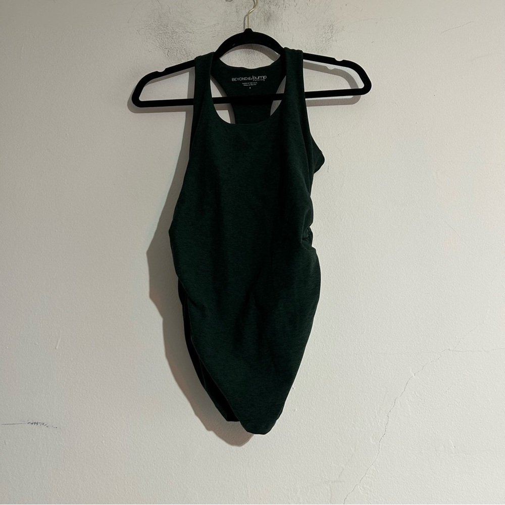 Beyond Yoga Beyond the Bump Spacedye Bases Covered Tank Top Forest Green Small